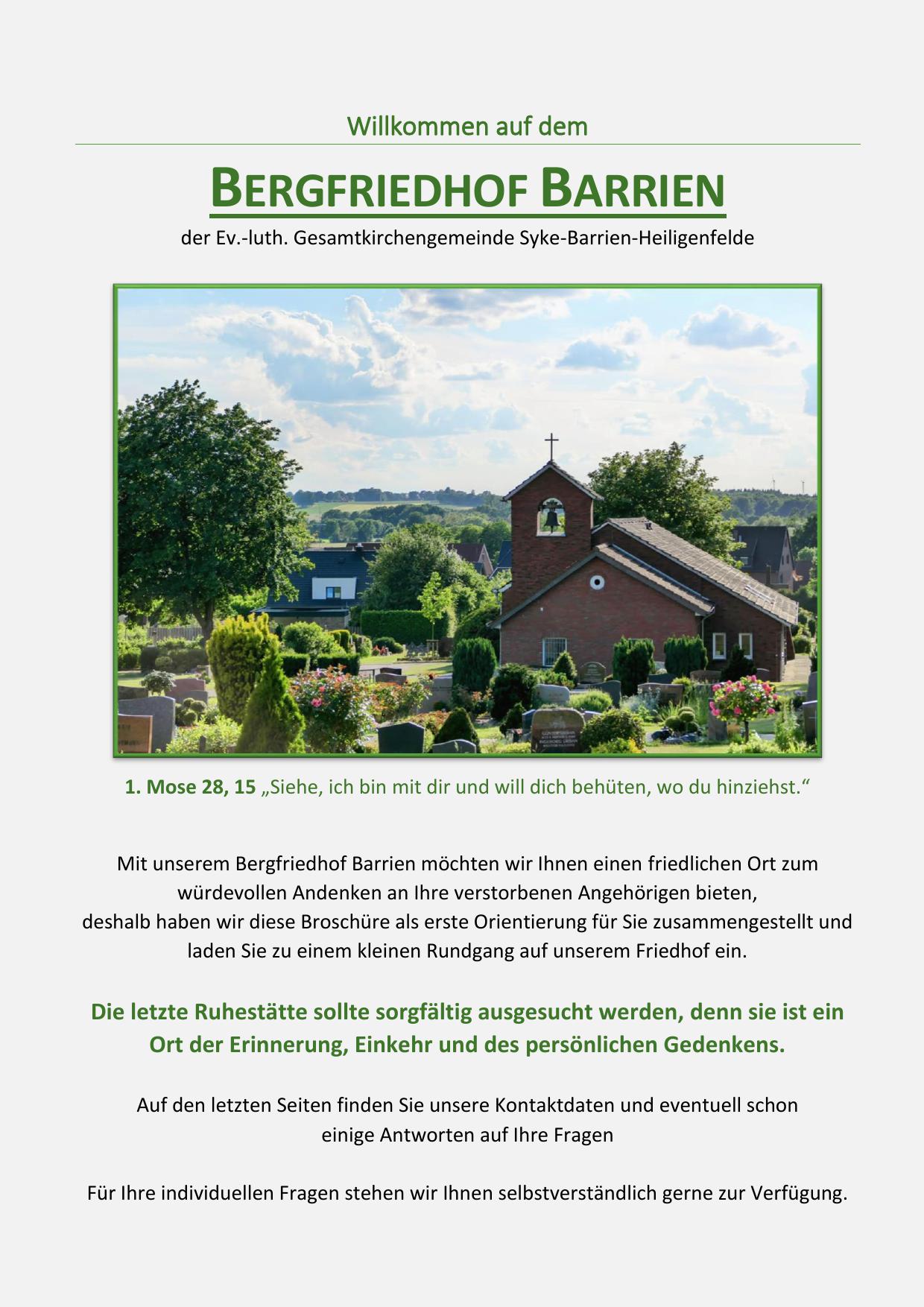 Broschüre Friedhof Barrien Image